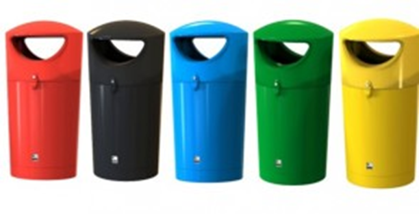 Plastic recycling bins - Recycling bin Metro Hooded