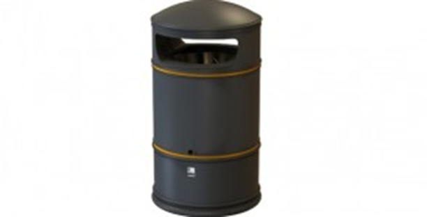 Plastic recycling bins - Recycling bin Heritage Round Hooded